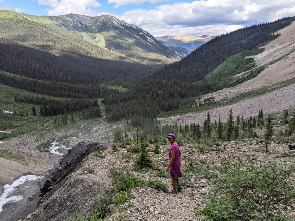 View back from Helmet Falls