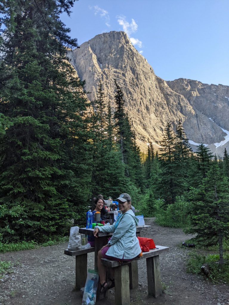Helmet Falls Campground benches