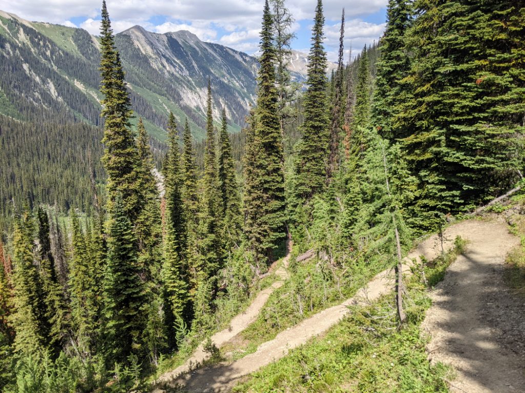 Switchbacks up to Tumbling Pass