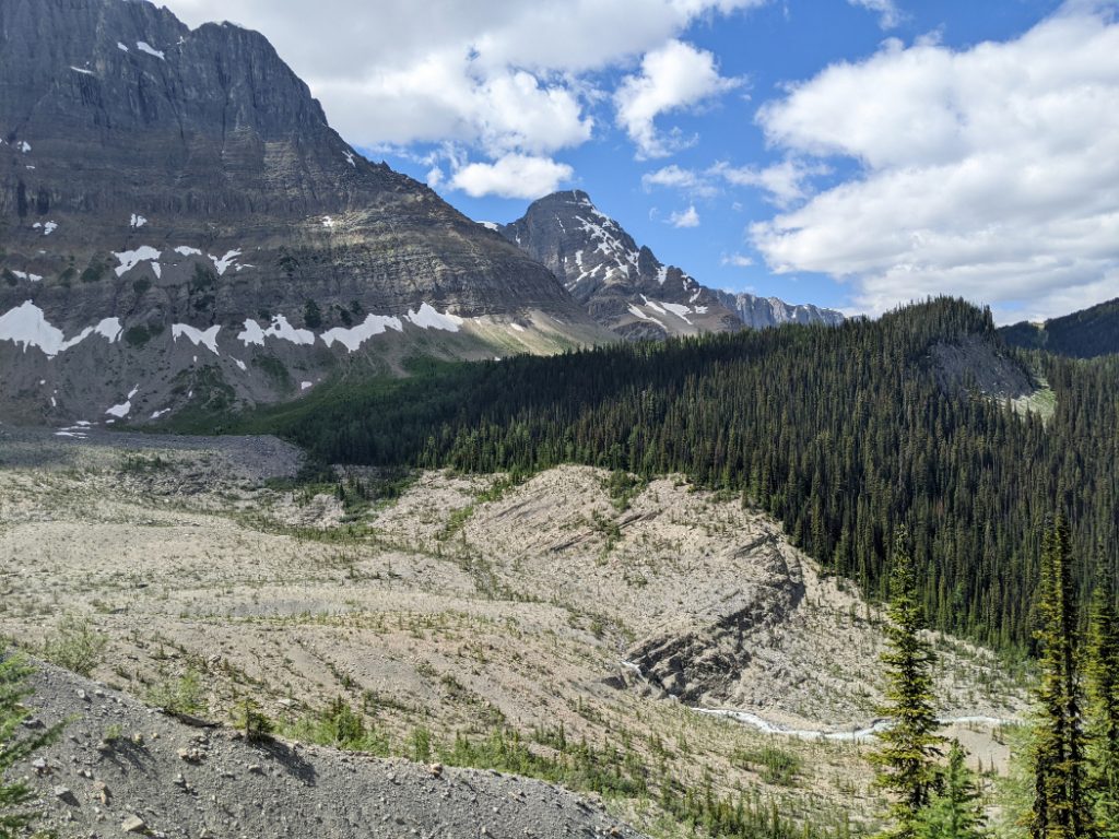 Mount Gray with Mount Drysdale and the Rockwall peeking out