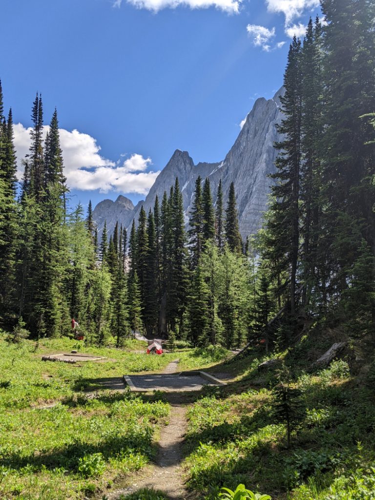 Floe lake tent pads