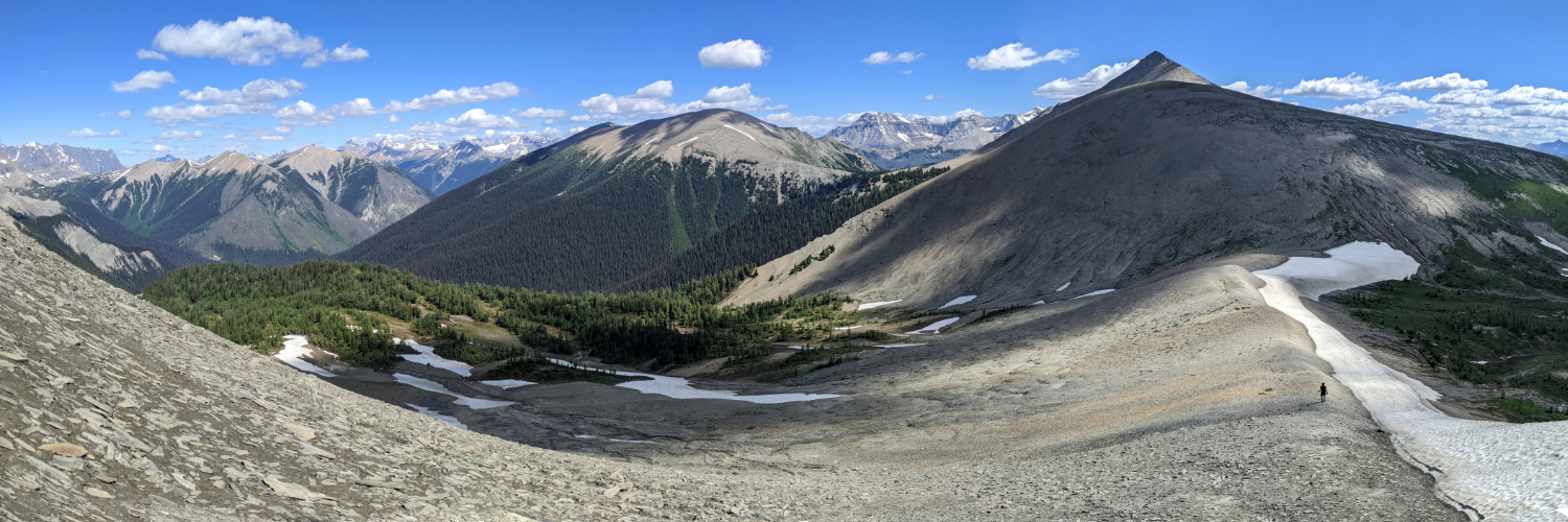 Looking back North from just above Numa Pass