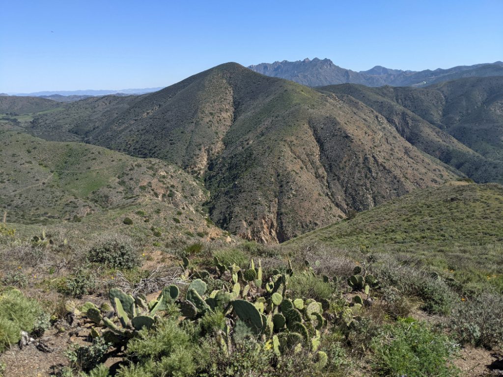Santa Monica Mountain views from Mugu Peak - Boney Mountains beyond