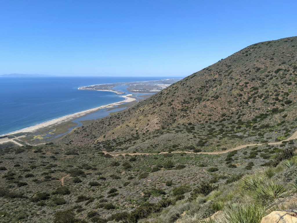 the trail down Mugu Peak