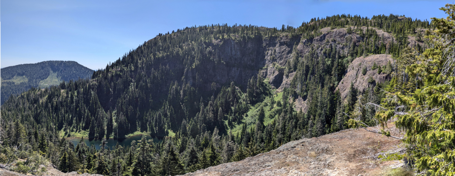 Huge Cliffs below Boston Ridge on the hike up Mount Becher